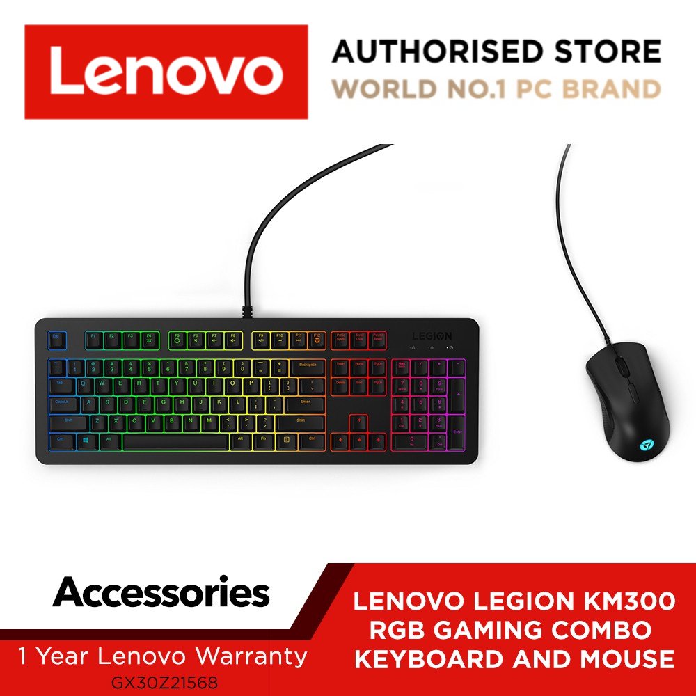 Lenovo Legion KM300 RGB Gaming Combo Keyboard and Mouse | 1 Year Lenovo Warranty